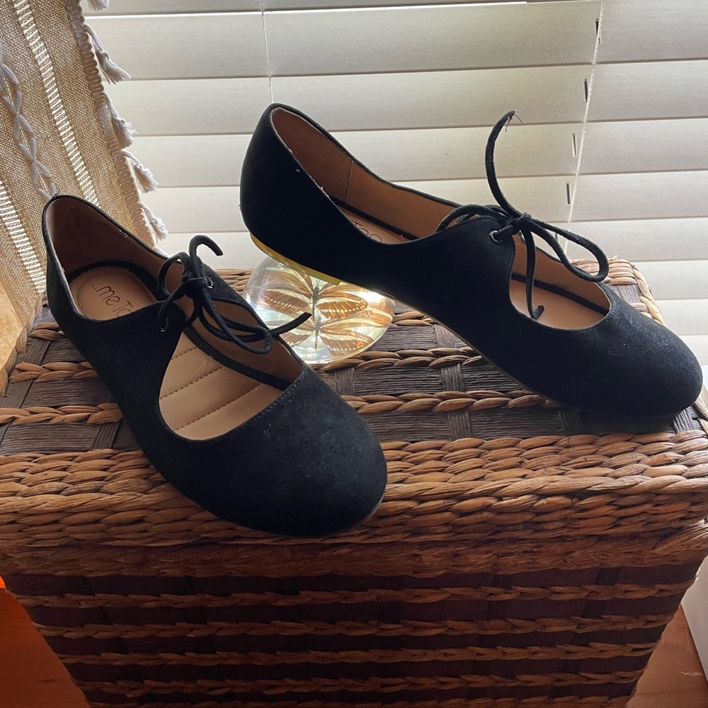Black Suede Women's Ballet Flats